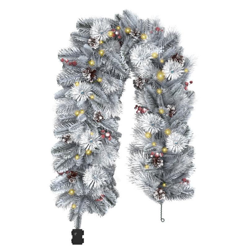 Snowy 180cm Lighted Faux Garland with Lights