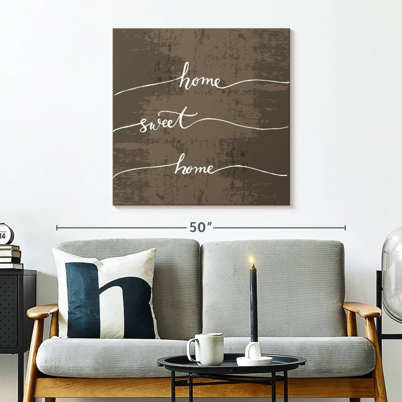 Plaque murale Khylige Sweet Home Calligraphy, H 30 po x l 30 po