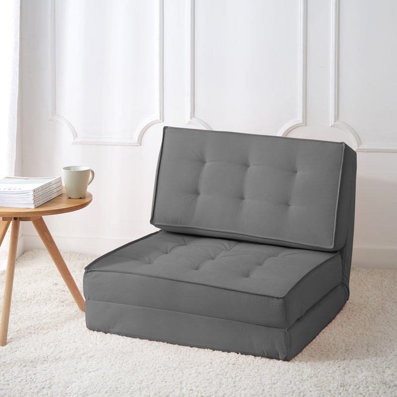 Chaise longue capitonnée 30 po Leggett, Toile gris anthracite