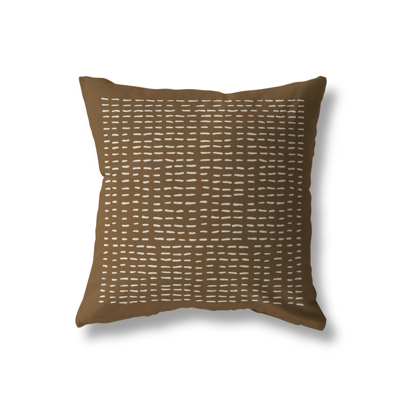 Housse et insert de coussin extérieur d'extérieur, 19 po x 19 po, Moka, Carré