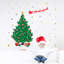 Décalcomanie murale sapin de noël père noël