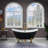 59" x 28" Clawfoot Soaking Acrylic Bathtub-51226567-61051262