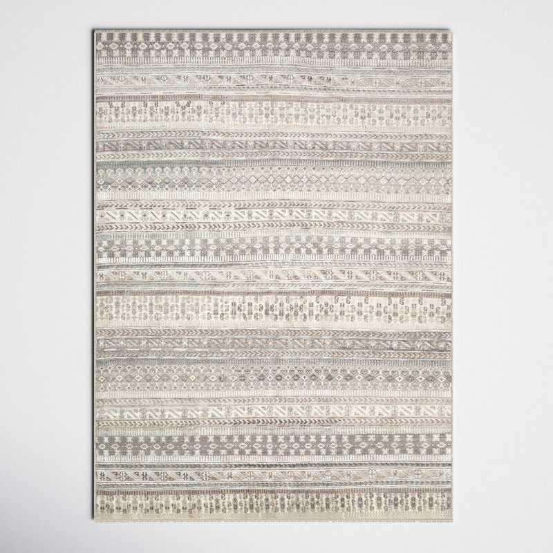 Indrakumar Hand Knotted Southwestern Indoor Rug, Rectangle 8'10" x 12'