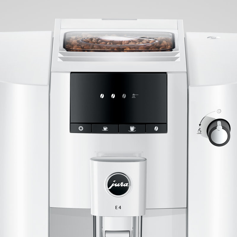 JURA E4 Fully Automatic Coffee & Espresso Machine, Piano White