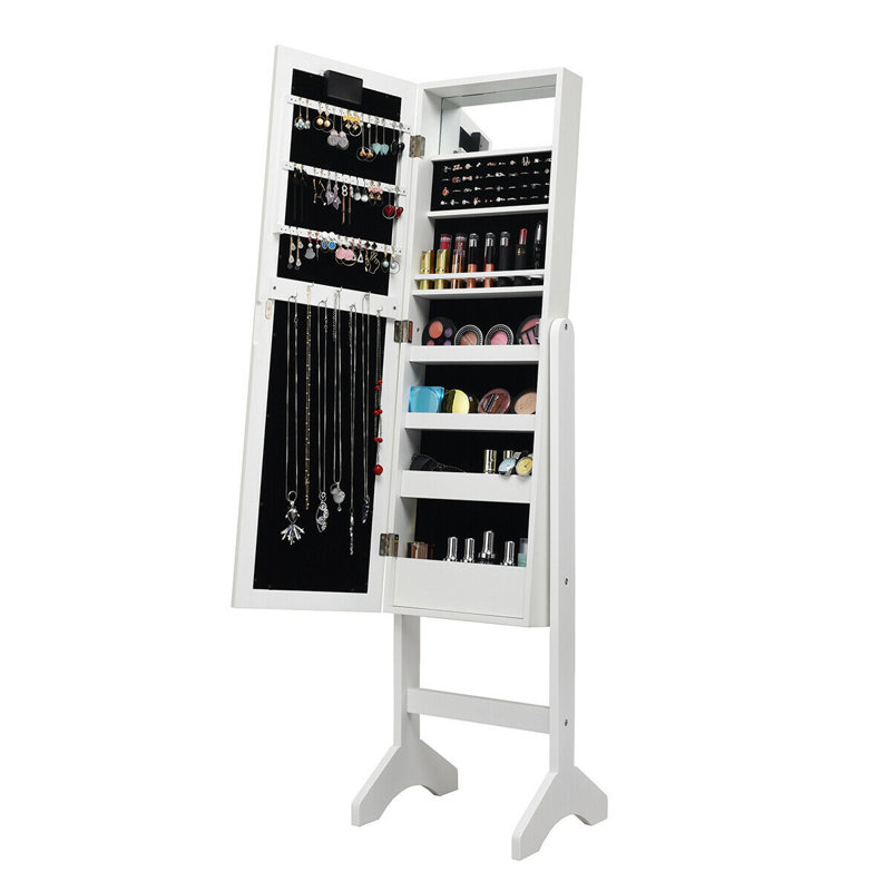 Bowen 14'' Wide Freestanding Jewelry Armoire, White