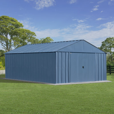 12 ft. W x 17 ft. D Galvanized Steel Storage Shed