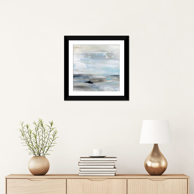 «Gulf Stream», impression sur toile, Papier avec cadre noir, Blanc, H 24 po x l 24 po x P 1 po