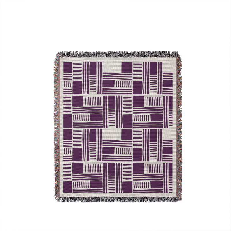 Jeté en coton Anala, 50x60, Purple