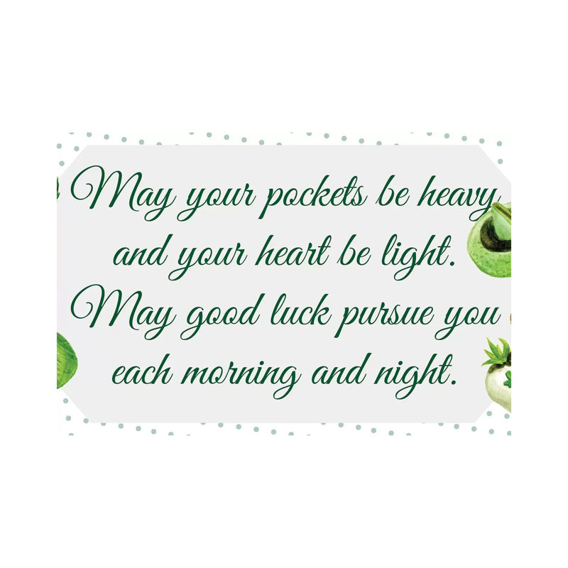 «St. Patrick's Day Collection C» par Melissa Wang - Art textuel sur toile tendue, H 8 po x l 12 po x P 0,75 po