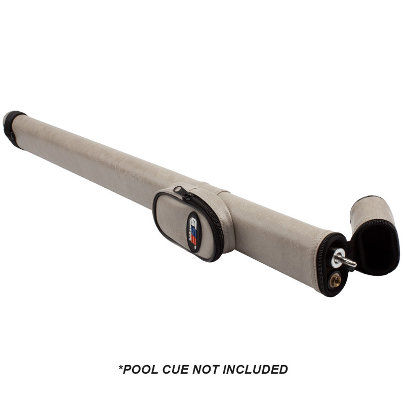 Étui de billard pour billard rigide GSE 1x1, contenant 1 bout et 1 bâton de billard, Gris