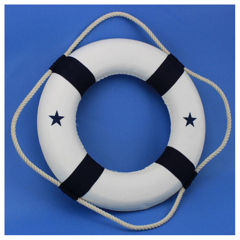 Décoration murale décoration ring life, Bleu/Blanc, H 15 po x l 15 po x P 2 po