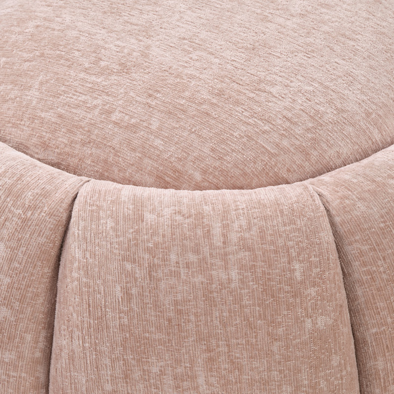Repose-pieds de rangement Castel, Mélange de polyester rosé