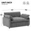 Canapé simple surdimensionné en chenille 50 * 43 ", fauteuil d'appoint large et profond, fauteuil rembourré moderne et confortable, canapé-lit avec coussins pour le salon et l’appartement