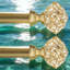Tringle à rideaux simple réglable avec fleuron à losanges - Tringle à draperie télescopique pour fenêtre sur mesure, support robuste pour tous les types de rideaux (paquet de 2)-2104689995-2104689990