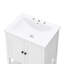 Lavabo de salle de bain moderne élégant en céramique avec tablette ouverte en bois massif