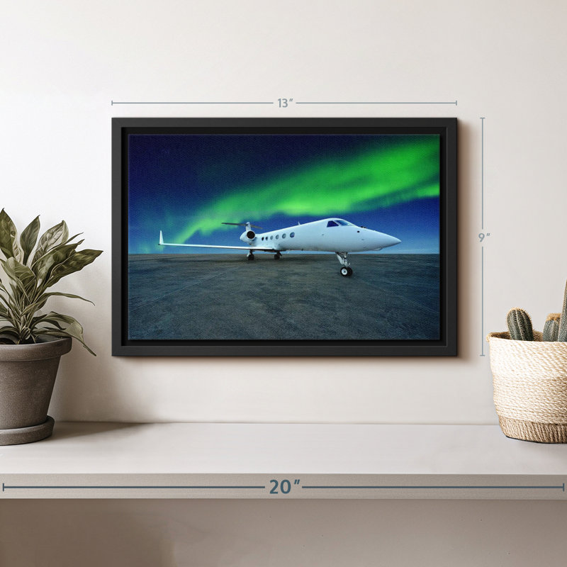 Transport «Northern Lights Avion Wall Art», H 9 po x l 13 po
