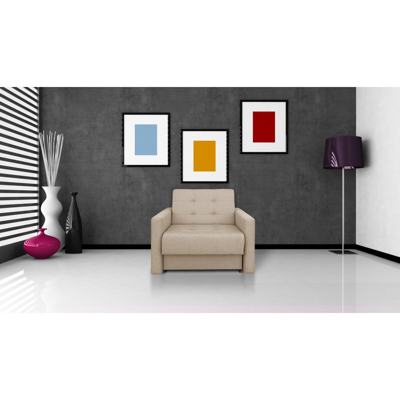 Jencie Upholstered Accent Chair, Beige