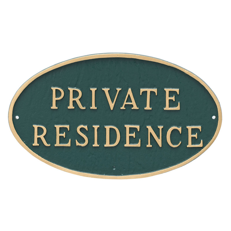 Bogie Weather Resistant Metal Garden Plaque, Hunter Green/Gold