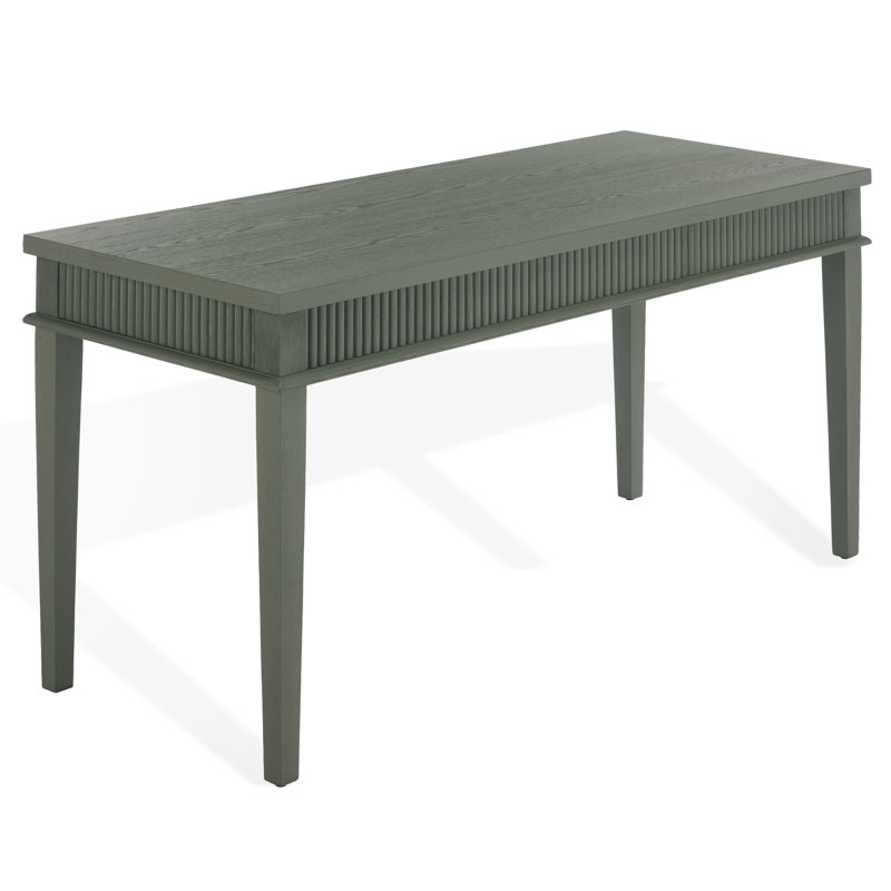 Shelbie 1 Drawer Reeded Desk, Green