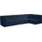 Hellinger 128 " Velvet L-Shaped Seating Component-87384981
