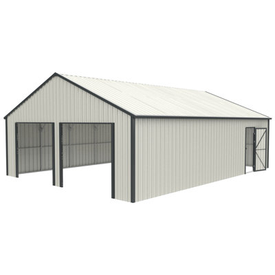 25 ft. W X 33 ft. D Metal Storage Shed Garage Shed