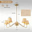 Luminaire suspendu 5 lumières Boho Rattan Chandelier