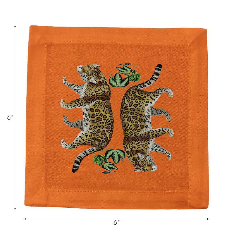 Jewel Square Napkins, Orange