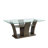Acton Glass Top Pedestal Dining Set