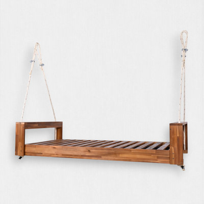 Acacia Wood Porch Swing Bed