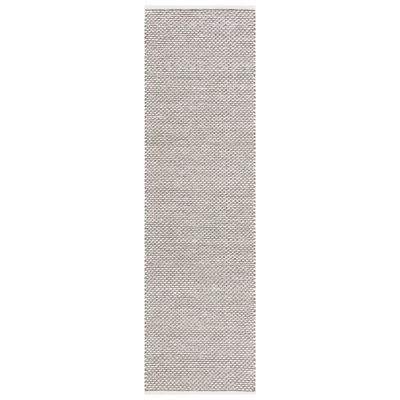 Vermont Flat Weave Wool/Cotton Rug in Brown, Runner 2'3" x 8'