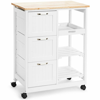 Jankowski Wood Kitchen Cart
