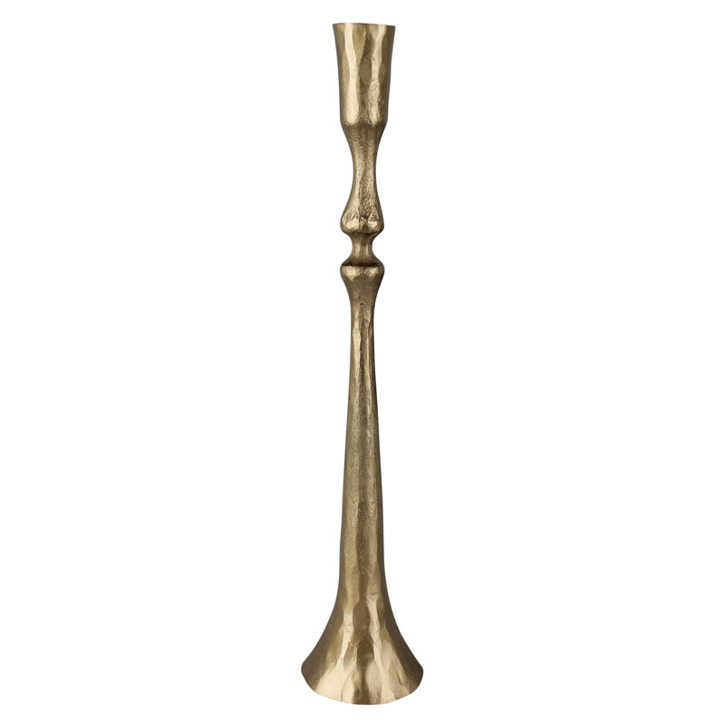 Metal Tabletop Candlestick, 14" H x 2.5" W x 2.5" D