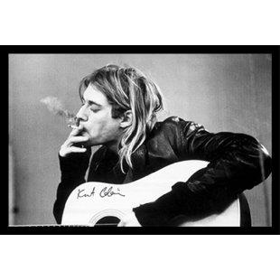 " Kurt Cobain (Smoking) Playing Guitar "