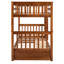 Lit superposé Twintwin en noyer avec échelles et rangement - Option de chambre à coucher polyvalente
