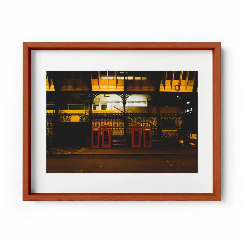 London Calling Print by Joseph Regan, Cherry, 22" H x 26" W x 0.75" D