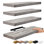Tablettes flottantes murales pour décoration murale Sorbus - grandes 24 po, paquet de 4, gris