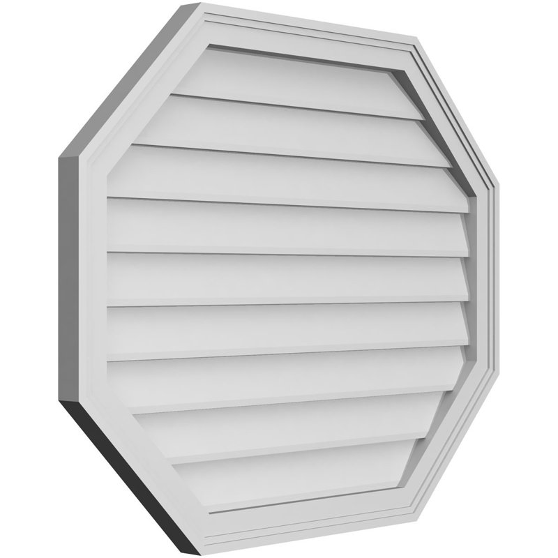 Évent horizontal gondole allongé en surface octogonal Signature, H 28 po x l 34 po x P 1,5 po