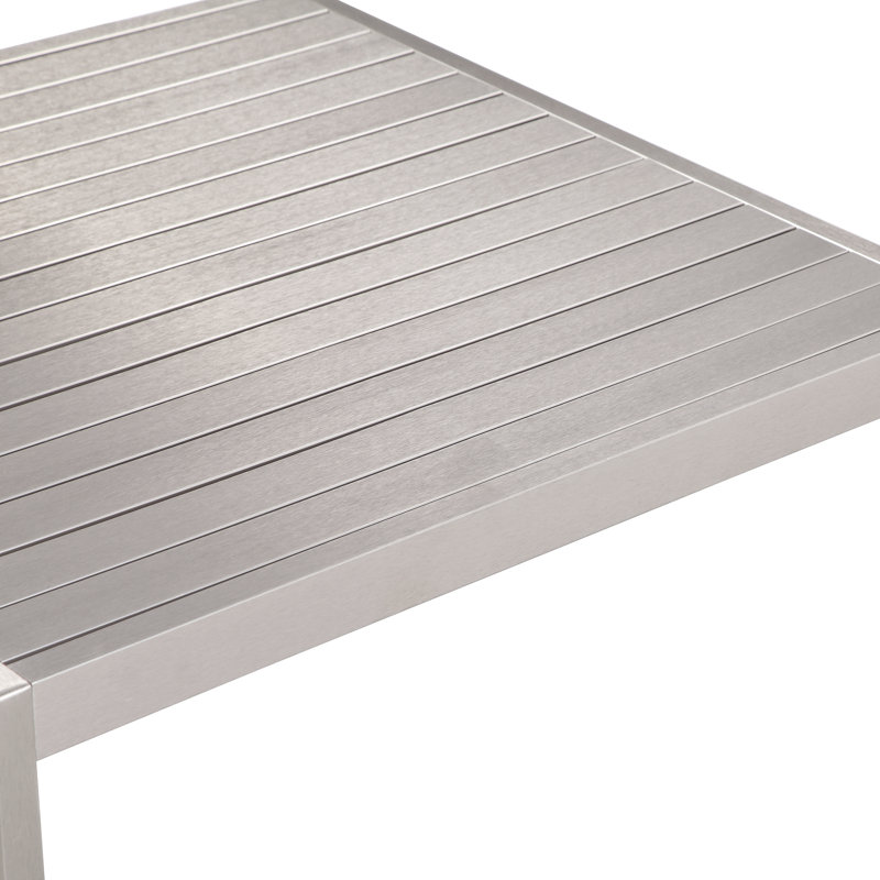 Cloud Coffee Table, Powder Coated White, Brushed Aluminum