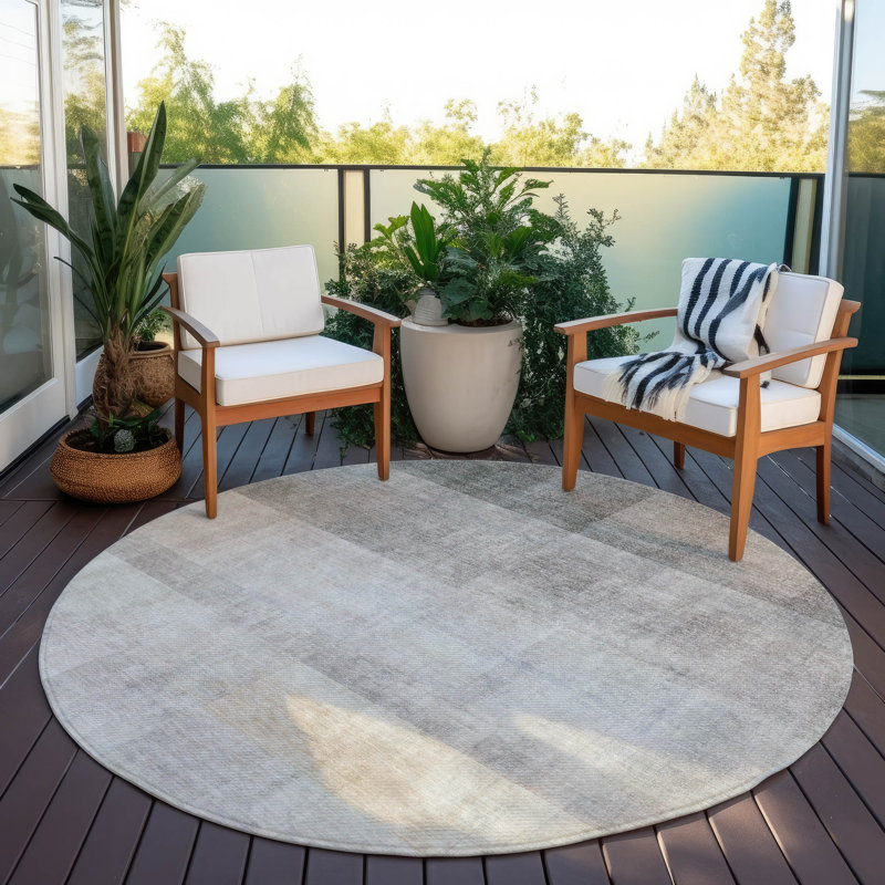 Julieta Striped Rug, Round 8'