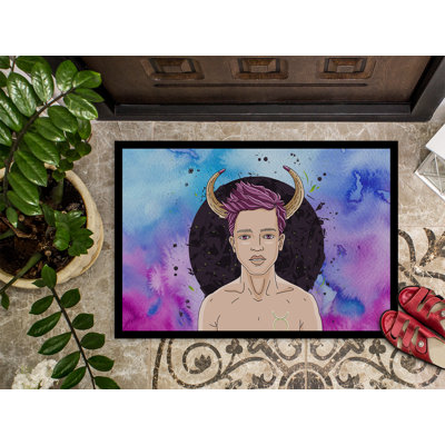 Enseigne zodiac 36 po x 24 po tapis de porte extérieur antidérapant
