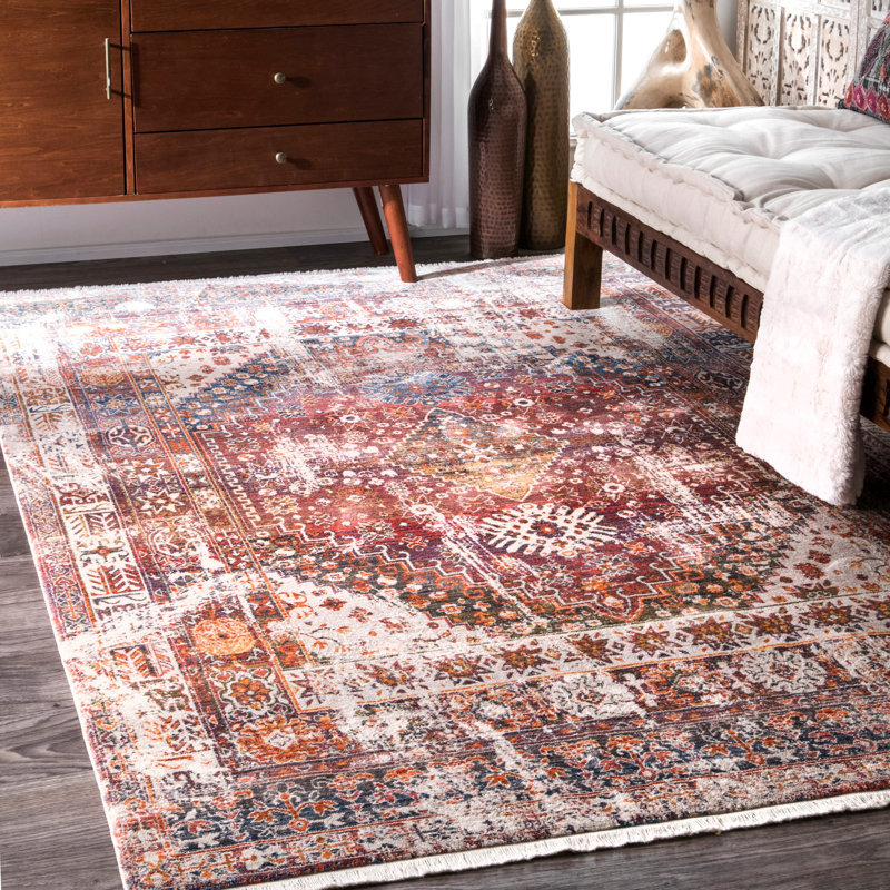 Osco Southwestern Rust Area Rug, Rectangle 5' x 7'9"