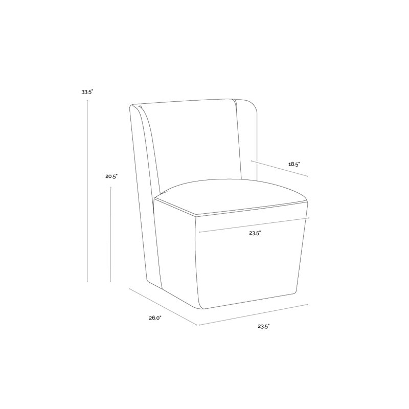 Amita Upholstered Dining Chair, Grey