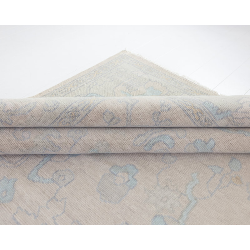 Bunny Hand Knotted Wool Abstract Area Rug, Rectangle 10' x 14'