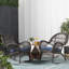 Chaise berçante en osier avec coussins Berchmans-24032182-24032185