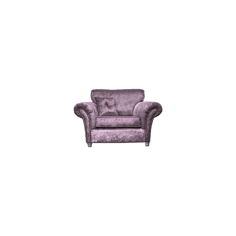 Maritza Upholstered Armchair, Purple, Grey