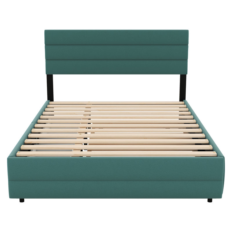 Alliette Upholstered Storage Bed, Green