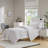 3 PCS King/Cal King Poly Jersey Puffy Comforter Set White-128367394
