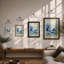 Blue Flow Minimalist - Print-679386292-679386294