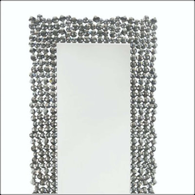 Miroir d'appoint avec cadre en miroir et fausses pierres précieuses