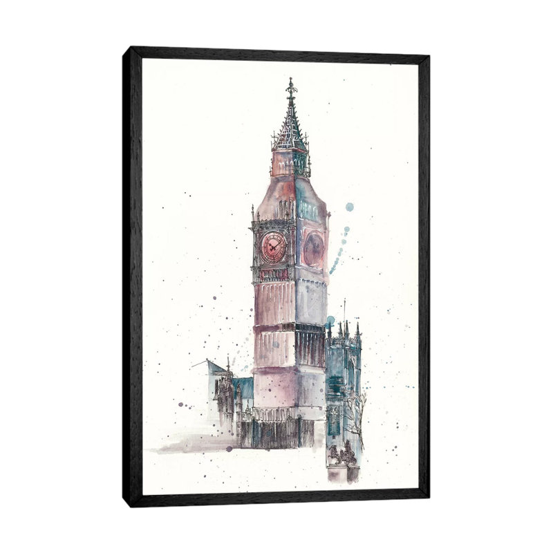 View Of Eiffel IV by Melissa Wang - Gallery-Wrapped Canvas Giclée on Canvas, 66.04 cm H x 45.72 cm W, Black Framed
